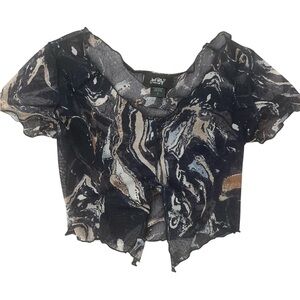 Marble Design Crop Top